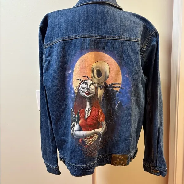 Disney Nightmare before Christmas vintage denim jacket L - Image 3