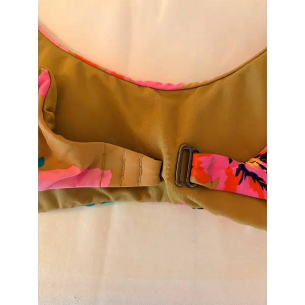 Billabong‎ Bikini Top Womens Medium Yellow Floral Excellent Scoop Neck XT301BBE - Image 12