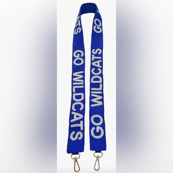 University of Kentucky GO WILDCATS Blue Beaded Purse‎ Strap Game Day Gifts NWT - Image 6