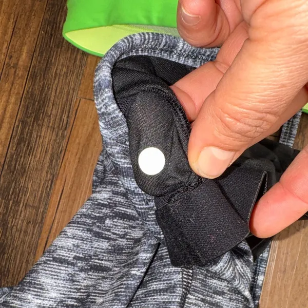 Lululemon Athletica Black and Neon Green Sports Bra with Gray Tank Top - Image 9