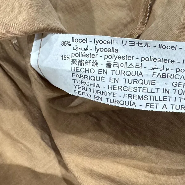 Zara Tiered Tan Mini Dress Women’s XS - Image 3