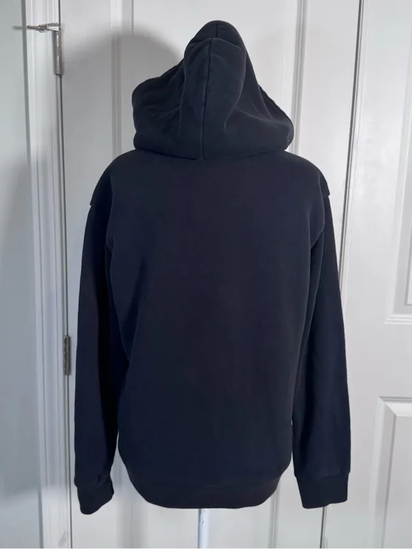 Hollister Sherpa Lined Hoodie XS Black Full Zip Cozy Y2K Fleece Jacket Everyday - Image 2