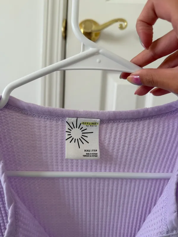 OFFLINE by Aerie Henley Long Sleeve Waffle - Image 3