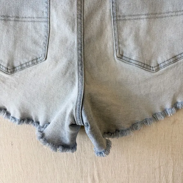 We The Free CVRY High Rise Denim Cutoff Shorts Womens 31 Light Blue Wash - Image 5