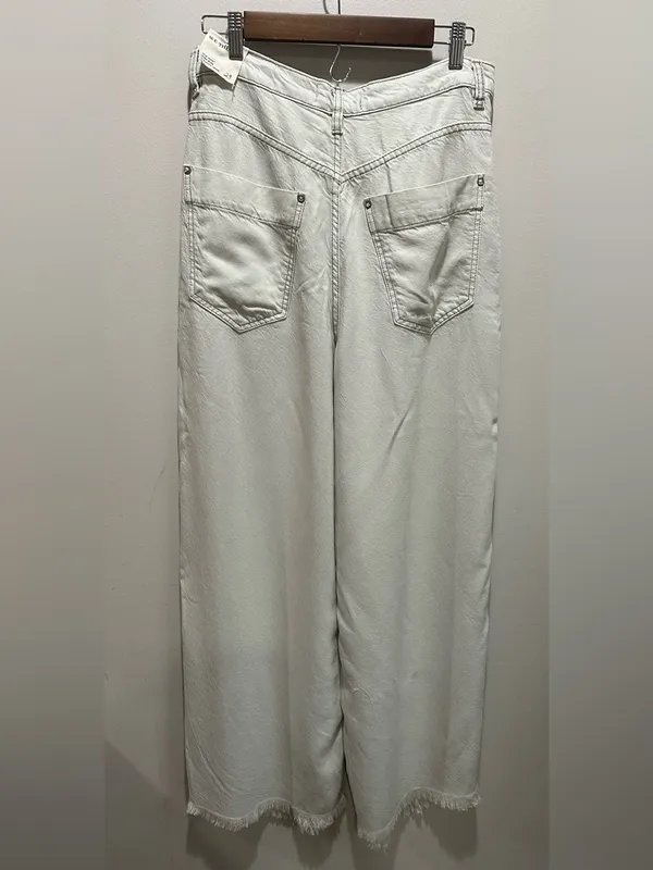 We The Free old west High Rise Slouchy Jean’s Wide Leg Jeans in Light Cream - Image 3