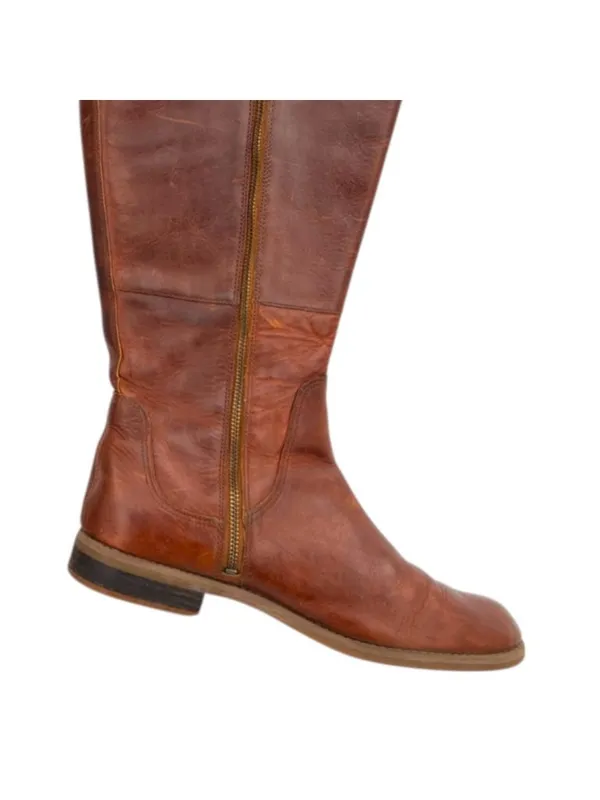Timberland Earthkeepers Savin Hill Tobacco Brown Leather Riding Boots Size 10 - Image 5