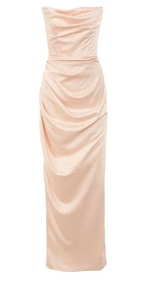 House Of CB Adrienne Pink strapless gown - Image 4