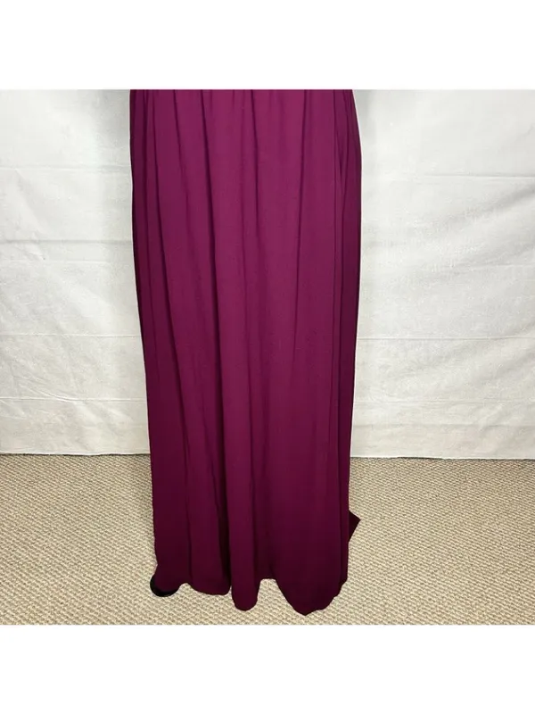 Show Me Your Mumu Emily Empire Merlot Purple Maroon Chiffon Maxi Dress Sz XL - Image 3