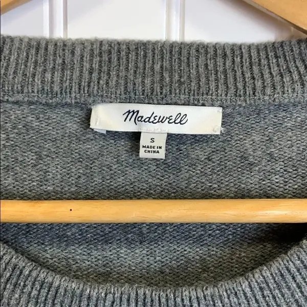 Madewell bell sleeve gray sweater - Image 2