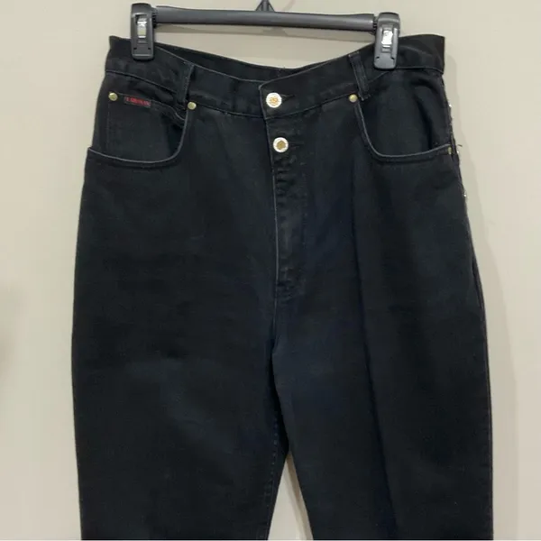 Vintage Lawman Black Jeans Sz 13/14 Western High Rise Relaxed Fit Cowgirl - Image 2