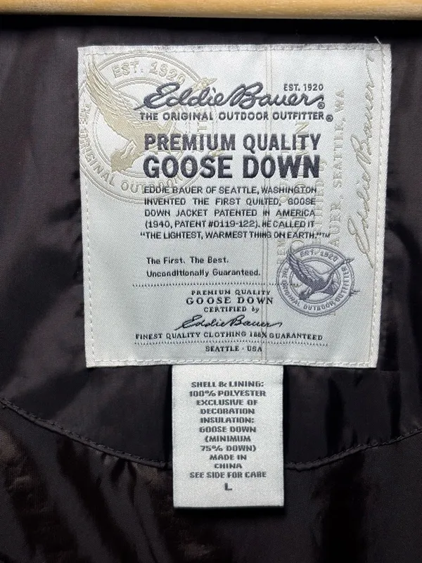Eddie Bauer Women’s Puffer Vest Premium Quality Goose Down Brown Size Large - Image 9
