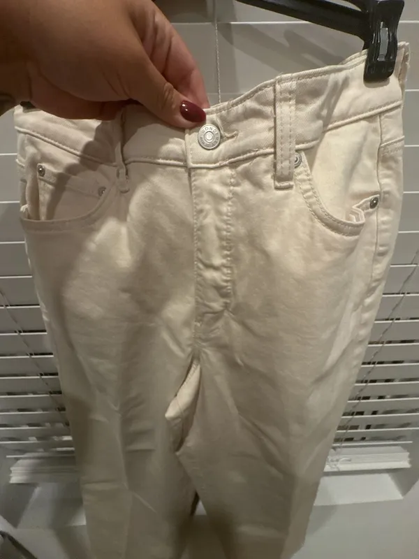 Wonderly Vintage Straight Jeans Size 10 R Off White - Image 6