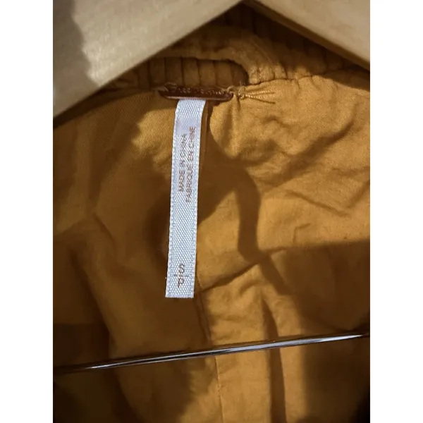 New Free People Jacket Small Slouchy Dolman Moto Corduroy Biker Caramel Orange - Image 5