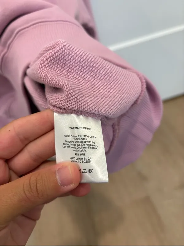 NWT Halfdays Crewneck 100% Cotton Size Medium Pink - Image 6