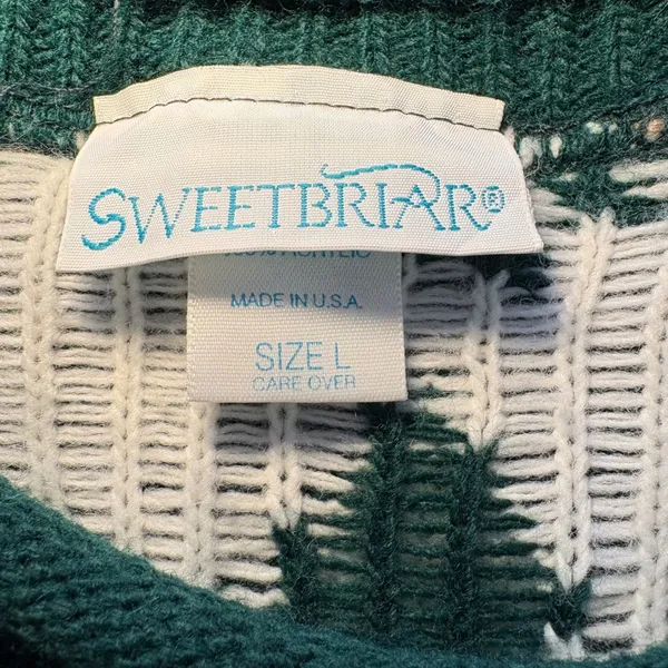 VTG‎ 90s Sweetbriar USA Snowflake Ugly Christmas Knit Sweater Womens Large Bell - Image 3