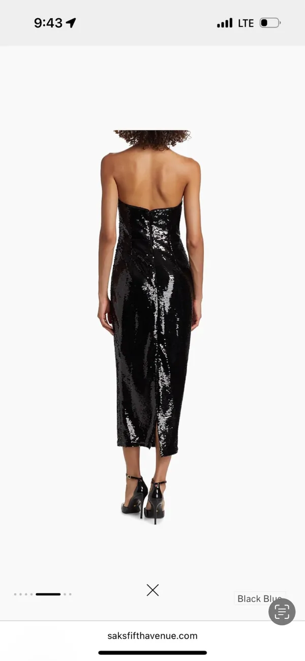 Milly Kait Vines of Floral Sequin Dress - Image 4