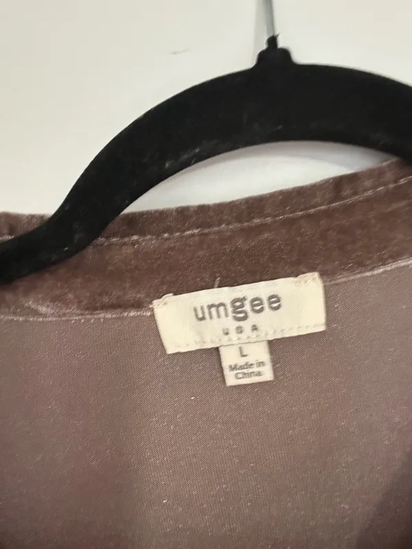 Umgee Velvet Dress Brown - Image 4