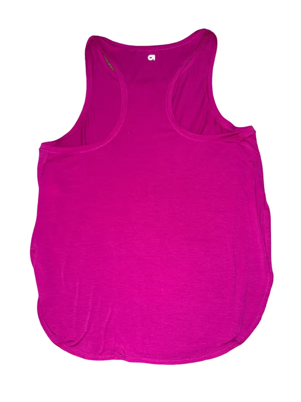 GapFit gDry High-Low Racerback Tank Top Electric Pink Size Large Athletic - Image 2