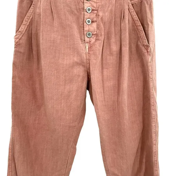 Free People Compass Star‎ Trousers Pants in Pink Cotton Size 2 - Image 6