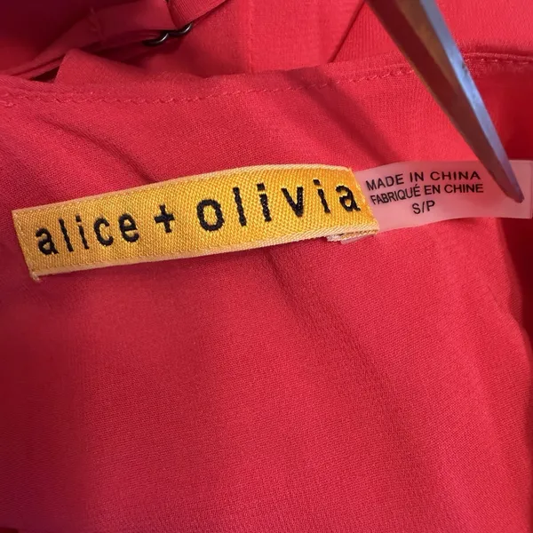 ALICE + OLIVIA Mini Slip Dress Small Silk Raspberry Pink‎ Strappy Sexy Wedding - Image 3