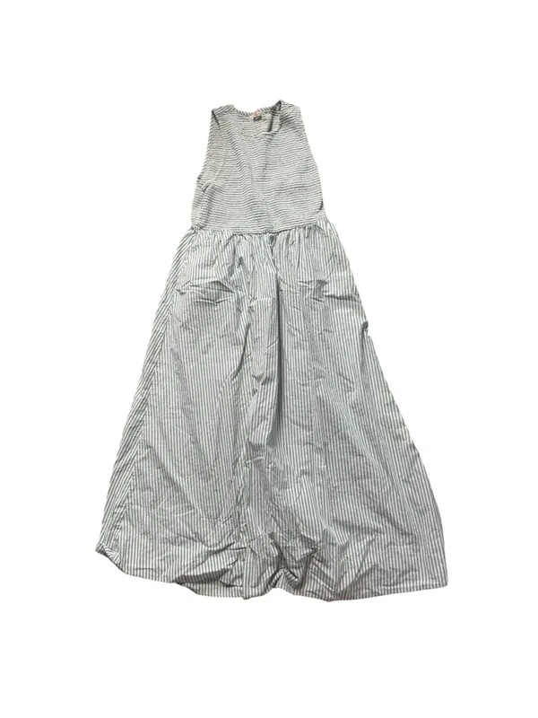 Marine Layer Women's Darcy Poplin Smocked Dress Green & White XL - Image 2