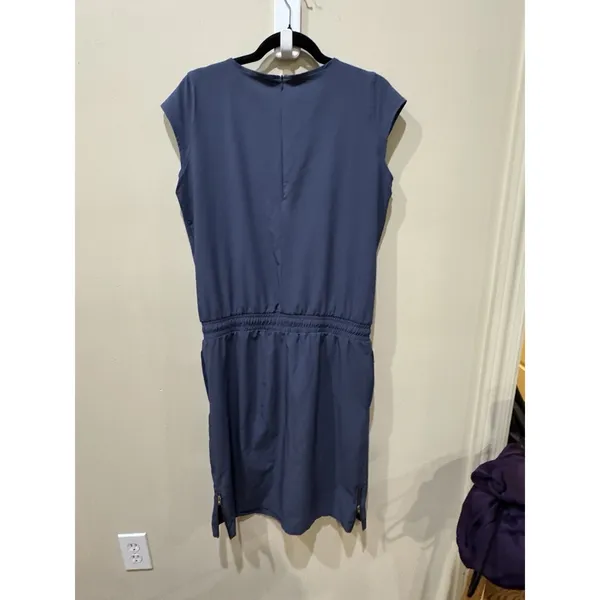 Albion Fit Going Places Dress Navy Athletic Waist Tie Pockets Size Medium - Image 3