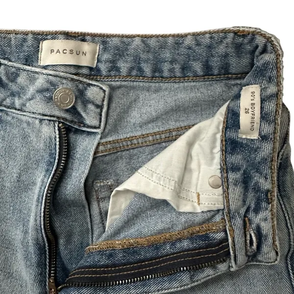 PacSun 90's Boyfriend High Rise Distressed Jeans Blue Size 26 - Image 5