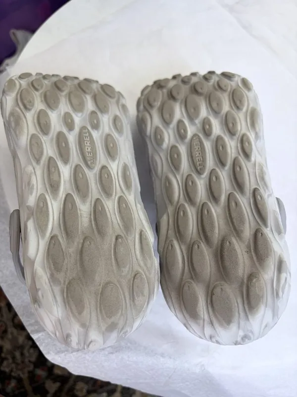 Merrell Hydro Moc Clogs White Gray Marble Slip On Water Shoes W 8.5 M 7 - Image 10