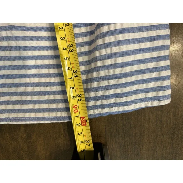 Women’s Size Small Blue Striped Bell Sleeve Fit & Flare Casual Game Day Modest - Image 4