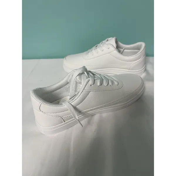 SHEIN Women's White Fly Leather Sports Trainers Breathable Size‎ 38 (5.5) New - Image 6