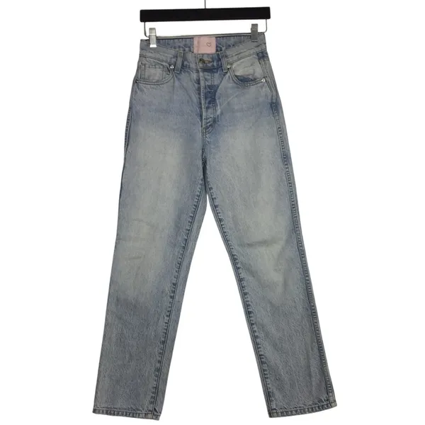 REVICE Light Blue High-Rise Straight Leg Jeans Size 26 - Image 2