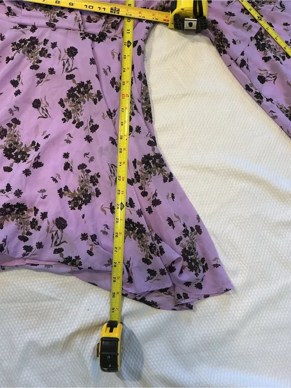Free People Purple Floral Mini Dress - Image 5