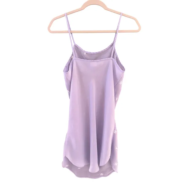 Gilligan & O'Malley Vintage Lavender Sheer Floral Embroidered Chemise Nightgown‎ - Image 2