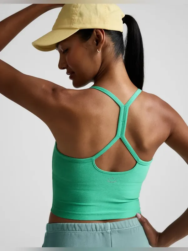 Beyond Yoga Spacedye Slim Racerback Crop Tank – Bright Emerald – L - Image 2