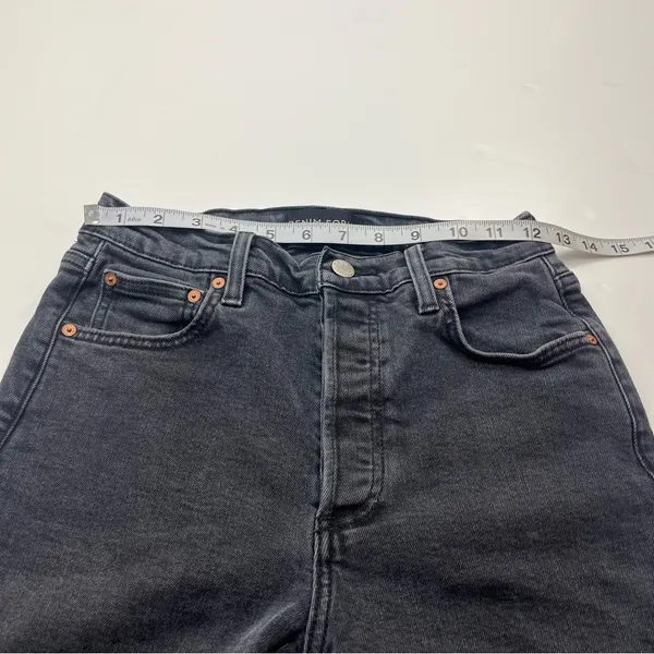Aritzia Denim Forum Arlo High Rise Straight 28L Womens‎ 26 Waist Faded Black Denim Jean - Image 7