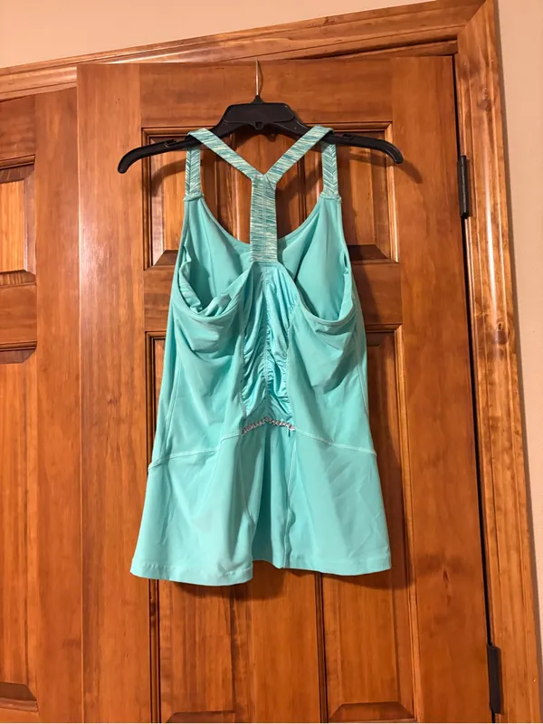 MPG Mint Teal Racerback Active Tank Top Green Size L - Image 2