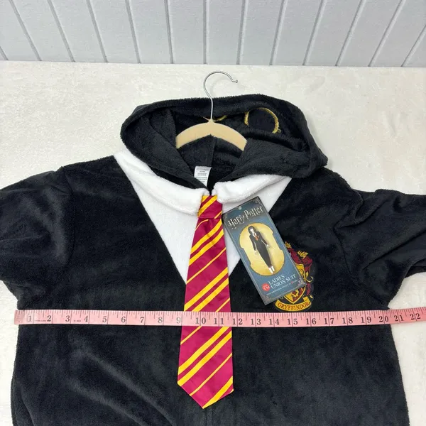 Harry Potter Black‎ Gryffindor Hooded Union Suit NEW Size S/M - Image 6