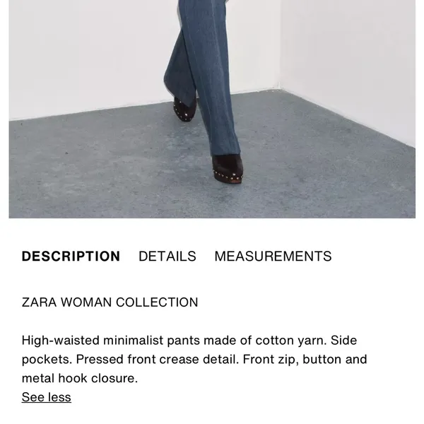 Zara NWT blue pants - Image 3