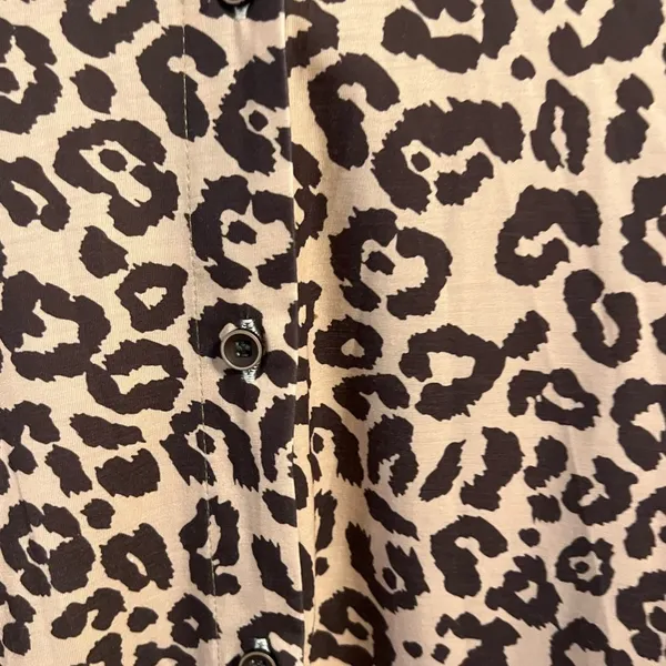 FINAL PRICE Southern Stitch Cheetah Print Top with Rose Gold Sequins - Image 3