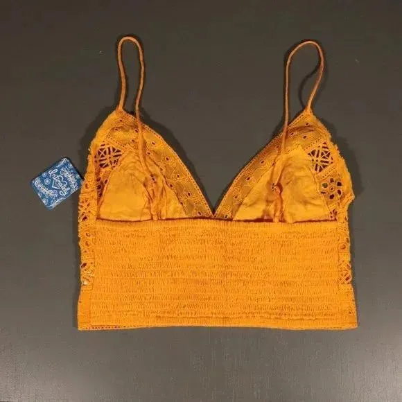 Free People Carina Bralette / Crop Top in Mango - Image 4
