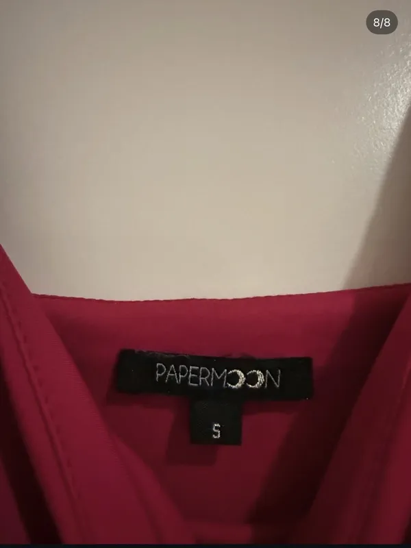 Fuchsia Pink Bodycon Mini Dress with Light Pink Piping - Image 6
