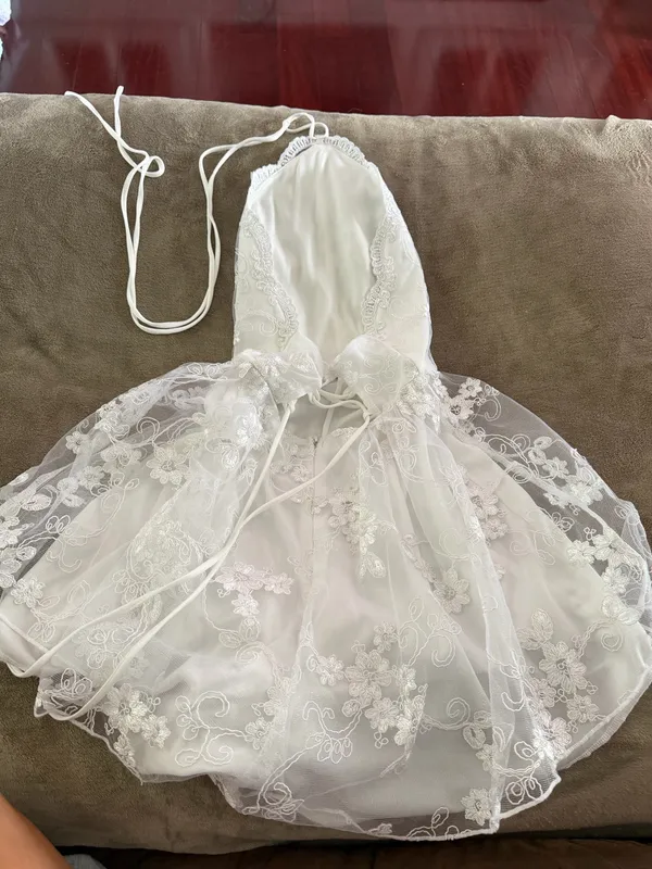 White Lace Lucy in the Sky Romper - Image 2