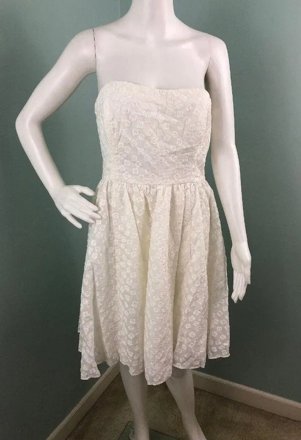 NWT Women's Plenty by Tracy Reese Strapless Floral Fit & Flare Dress Sz 12 - Image 5