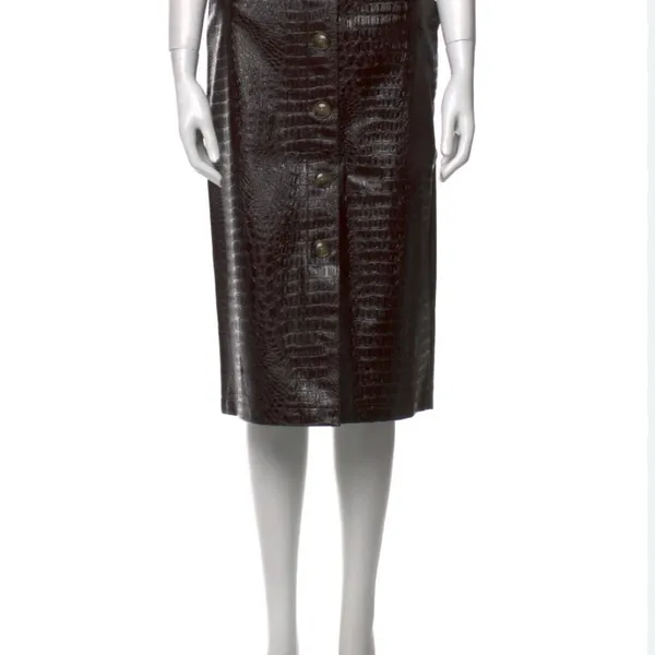 Rachel Comey x Target Croc Embossed Faux Leather Midi Skirt 0 - Image 3