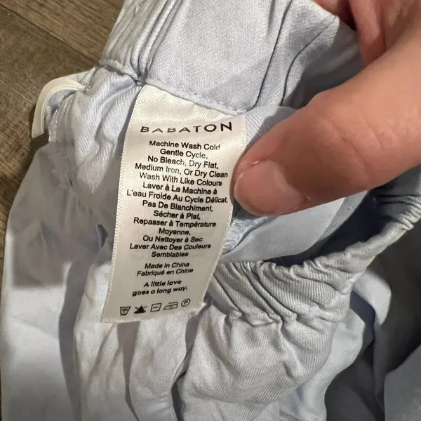 Babaton small blue‎ linen blend pants - Image 6