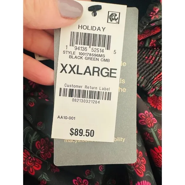 On 34th XXL Women's Taffeta Midi Skirt Macy's Floral‎ Formal Party Cottagecore - Image 8