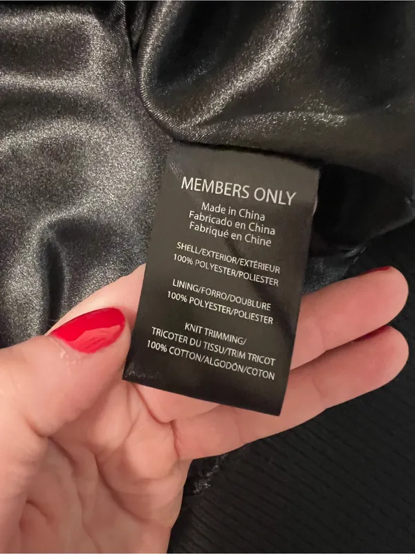 Black Members Only Black Bomber Jacket - Image 3