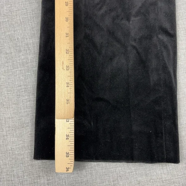 J McLaughlin Pants Womens 10 Black Velvet Dress Straight Leg Pockets Made USA - Image 5