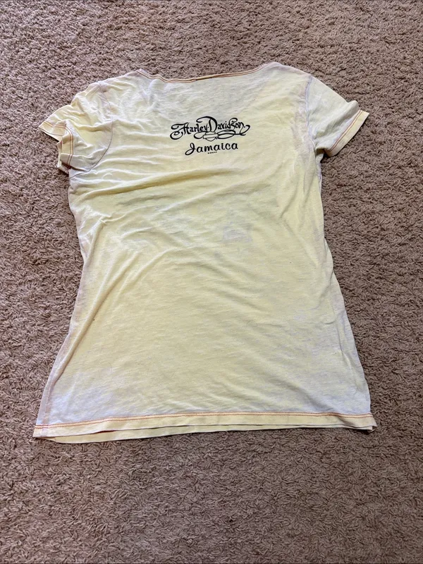 Harley-Davidson Yellow Tee with Orange and Blue Graphic - Image 6