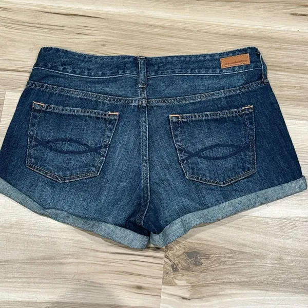 Abercrombie and Fitch Blue Jean Cutoff Shorts Women’s 27 - Image 5